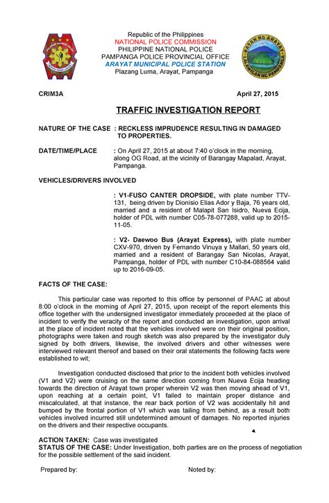 Crime Information, PNP .